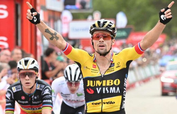 Primoz Roglic beats Remco Evenepoel to win eighth stage of Vuelta a Espana