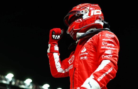 Charles Leclerc on Las Vegas GP pole as Lewis Hamilton suffers nightmare