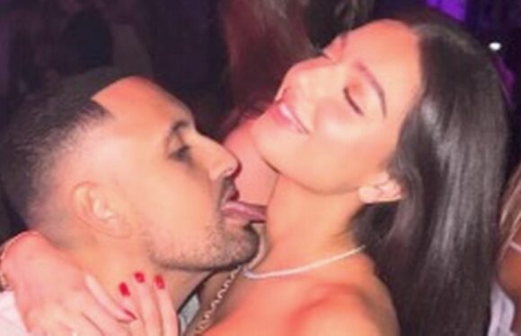 Tennis’ Nick Kyrgios licks neck of gorgeous WAG as cheeky fans say ‘keep it PG’