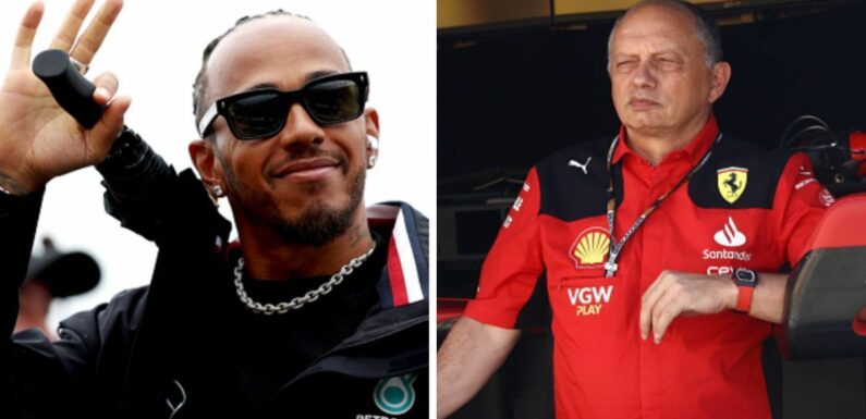 Ferrari damage Lewis Hamilton chances after Fred Vasseur refuses to complain