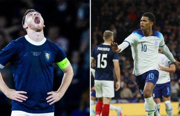 Andy Robertson’s calamitous blunder gifts goal to England’s Jude Bellingham