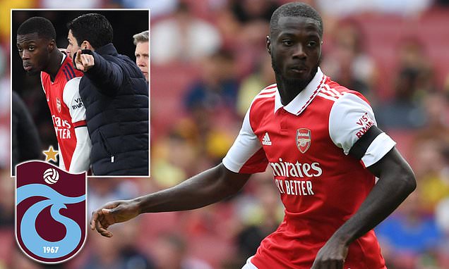 Arsenal flop Nicolas Pepe agrees terms with Turkish side Trabzonspor