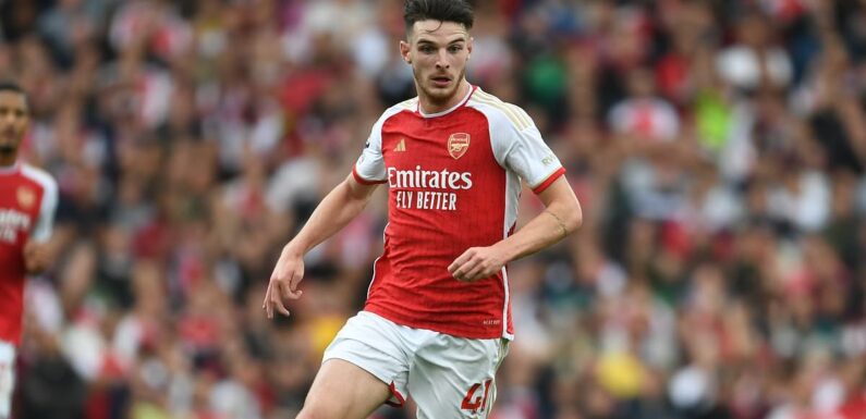 Arsenal will monitor Declan Rice's back injury closely