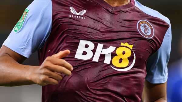 Aston Villa's stars forced to wear 'wet-look' kits for TV games