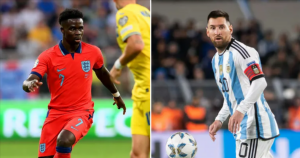 Bukayo Saka compared to Lionel Messi after England draw against Ukraine