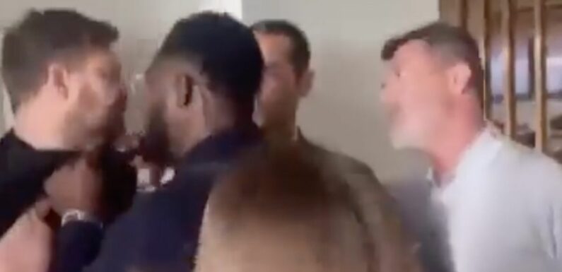 Fan headbutts Roy Keane at Arsenal vs United & gets restrained by Micah Richards