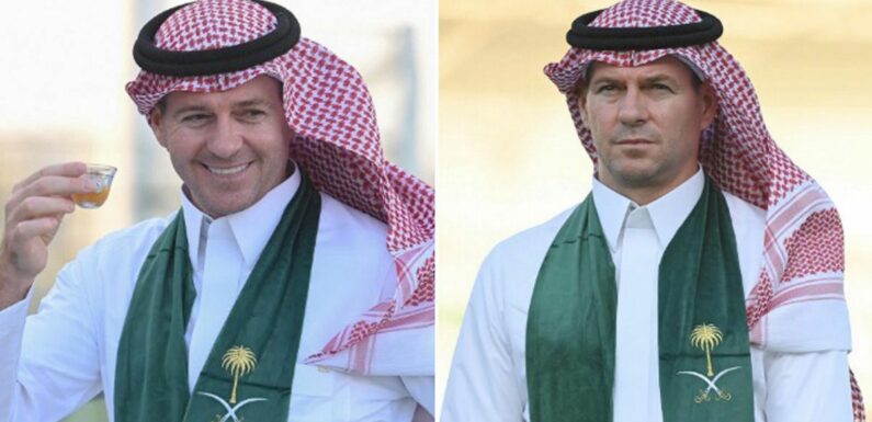 Fans say Steven Gerrard has ‘sold his soul’ after posing for Saudi National Day