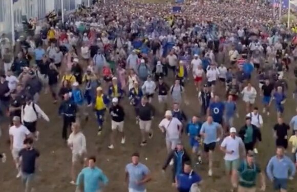 Golf fans’ stampede to first Ryder Cup tee is ‘better start than Grand National’