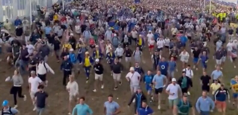 Golf fans’ stampede to first Ryder Cup tee is ‘better start than Grand National’