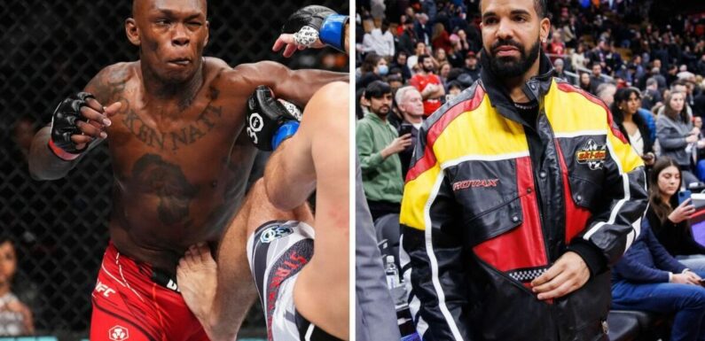 Israel Adesanya’s UFC title loss cost Drake almost $1million after huge bet