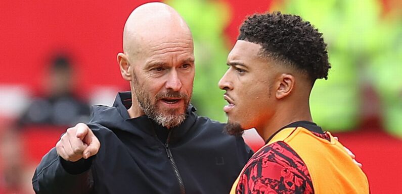 Jadon Sancho barred from Man Utd canteen by Ten Hag and forced to eat with kids