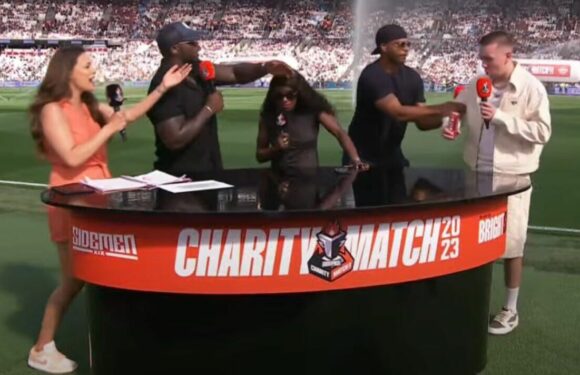 Joleon Lescott forced to protect Aitch on live stream of Sidemen charity match