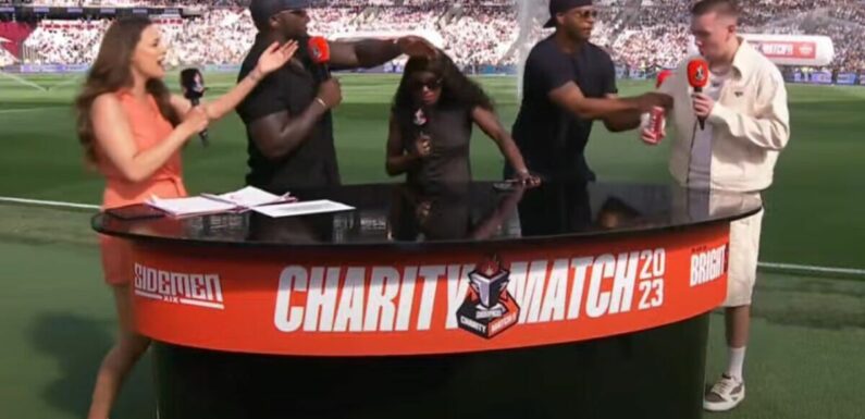 Joleon Lescott forced to protect Aitch on live stream of Sidemen charity match