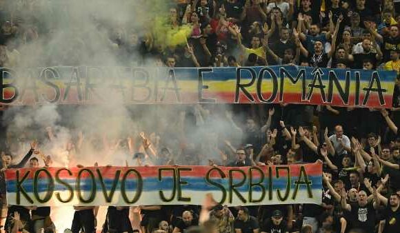 Kosovo's players WALK OFF the pitch against Romania after chants