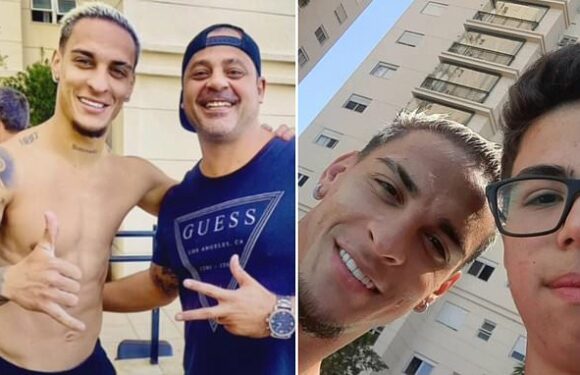 Man United winger Antony spotted relaxing by a pool in Sao Paulo