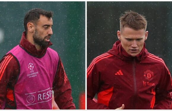 Man Utd pair Bruno Fernandes and McTominay keep distance after ‘bust-up’ denied