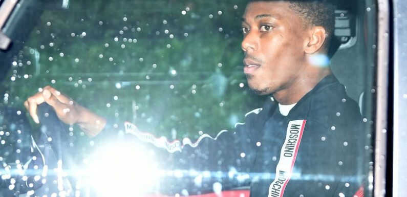 Martial spotted leaving Man United training four minutes after arrival