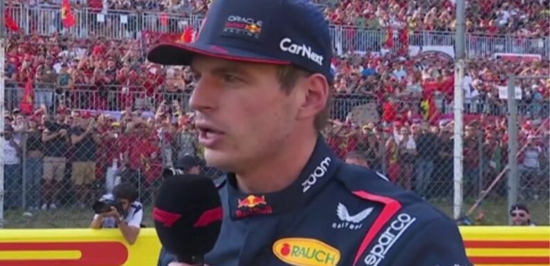 Max Verstappen booed by rowdy Tifosi crowd after Carlos Sainz takes Italian pole