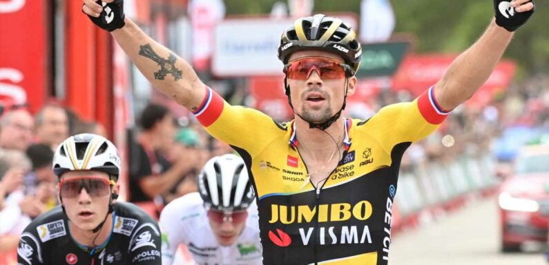 Primoz Roglic beats Remco Evenepoel to win eighth stage of Vuelta a Espana