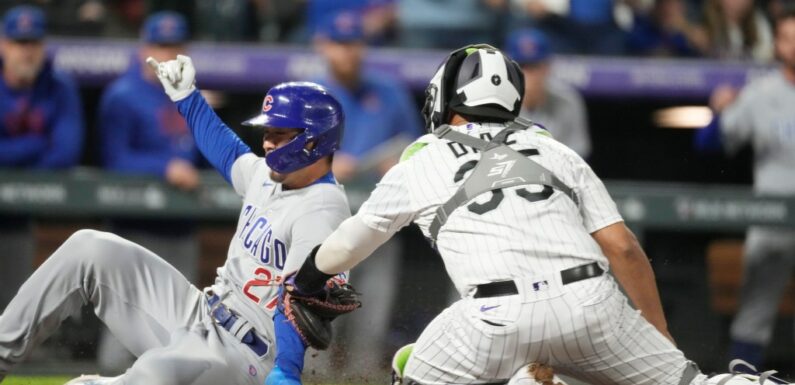Rockies blow 9th-inning lead in series opener to Cubs; home plate ump leaves