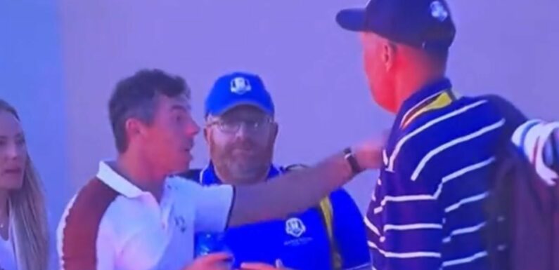 Rory McIlroy launches into fit of rage at USA caddie in Ryder Cup car park clash