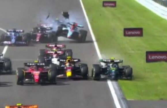 Sergio Perez suffers Japanese GP disaster after ‘big hit’ on Lewis Hamiton