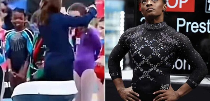 Simone Biles furious after young black gymnast ‘skipped’ in medal ceremony