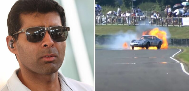 Sky Sports F1 pundit ‘shaken up’ after scary fireball crash in front of family