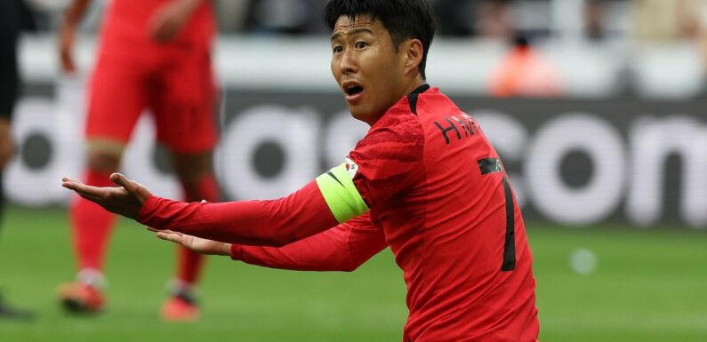 Son Heung-min shows his disbelief after being denied a BLATANT penalty