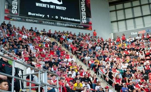 Stadium seats highlighted with important message – to check in on male friends