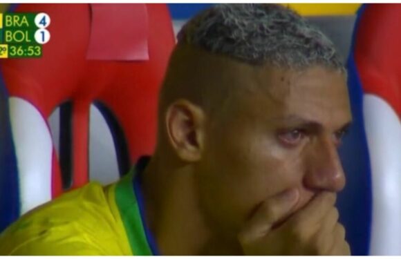 Tottenham star Richarlison in tears on Brazil bench despite team beating Bolivia