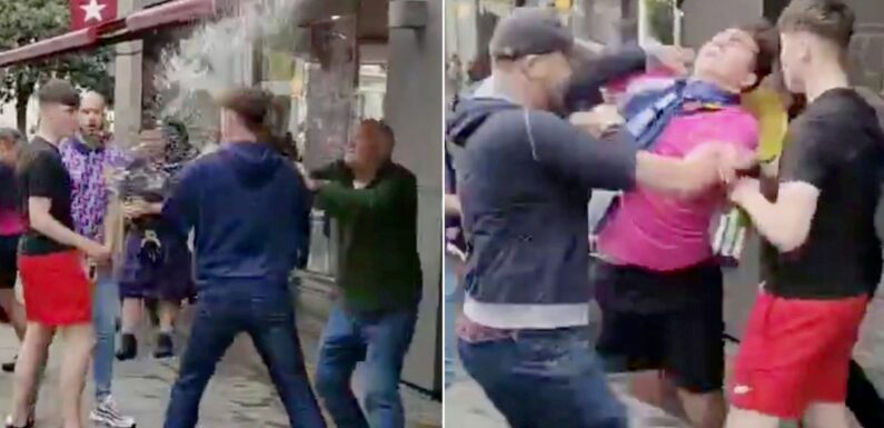 ‘We hate Scots’ chant sparked street fight between England and Scotland fans