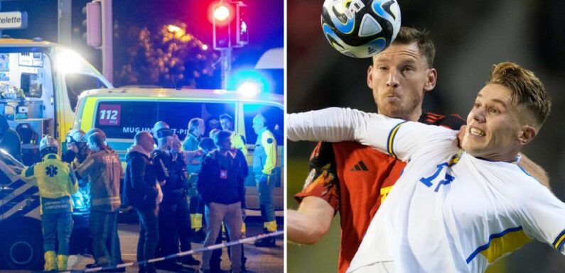 Belgium vs Sweden abandoned as two fans shot dead in ‘terrorist attack’