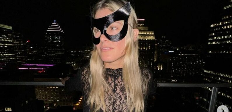 Canadian tennis star Eugenie Bouchard seen as catwoman for Halloween