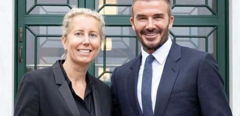 David Beckham visits Harvard as a guest speaker and talks to students