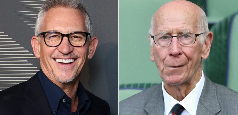 Gary Lineker leads tributes to Man Utd legend Sir Bobby Charlton after death