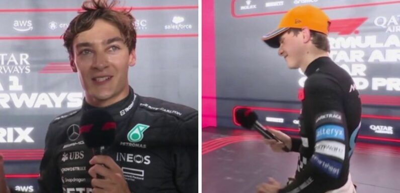 George Russell and Oscar Piastri baffled in awkward interviews as results change