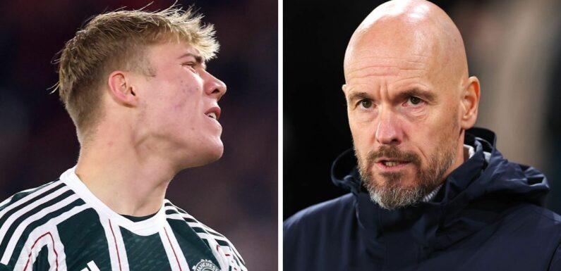 Man Utd boss Erik ten Hag has growing Rasmus Hojlund problem due to four players