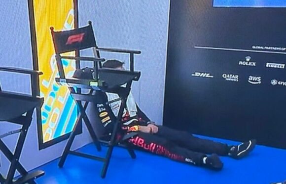 Max Verstappen asks for a wheelchair after entering Qatar GP cool down room