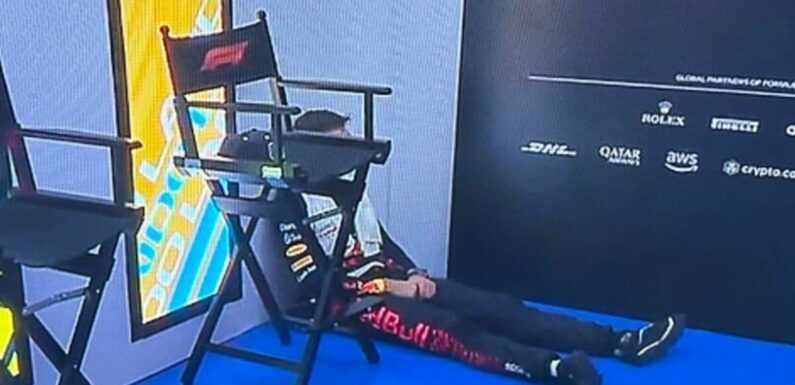 Max Verstappen asks for a wheelchair after entering Qatar GP cool down room