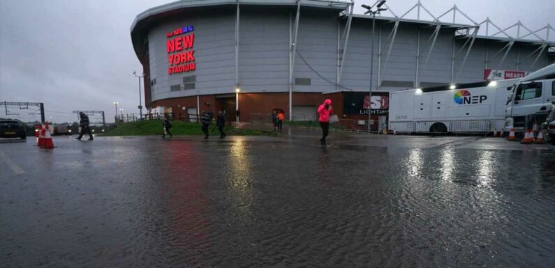 Rotherham’s game with Ipswich off and Scottish matches postponed due to storm