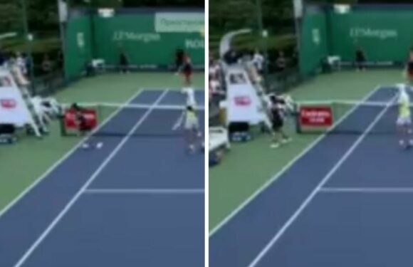 Tennis star immediately disqualified for firing ball in umpire’s face