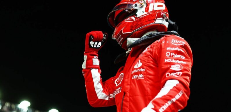 Charles Leclerc on Las Vegas GP pole as Lewis Hamilton suffers nightmare