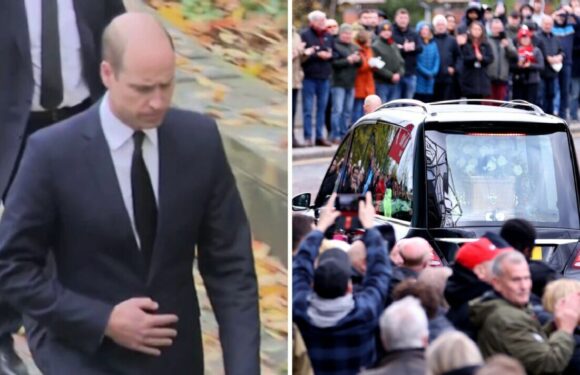 Gary Lineker and Prince William pay respects at Sir Bobby Charlton funeral