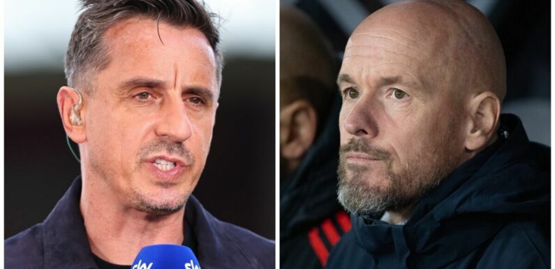 Gary Neville expects Erik ten Hag sack as he lays into ‘woeful’ Man Utd in rant