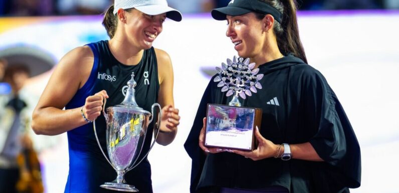 Jessica Pegula reacts to winning just one game in Iga Swiatek WTA Finals rout