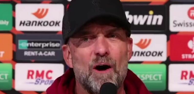 Jurgen Klopp rages as press conference held next to rowdy Toulouse fans