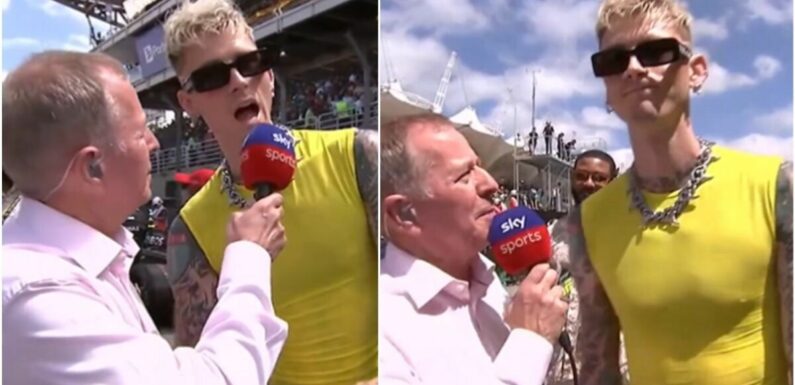 Machine Gun Kelly responds to awkward Martin Brundle interview after viral clip