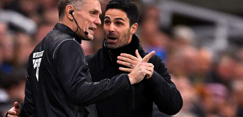 Mikel Arteta charged by FA over criticism of officials after Newcastle defeat