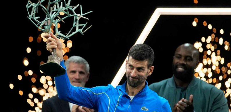 Novak Djokovic beats Grigor Dimitrov to claim record seventh Paris Masters title